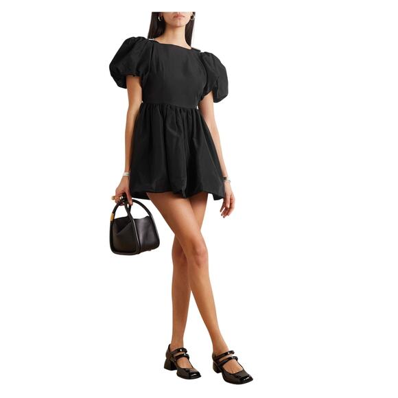 Simone Rocha Dresses & Skirts - Simone Rocha Gathered Black Taffeta Mini Size 4 US / UK 8 Dress NWT
